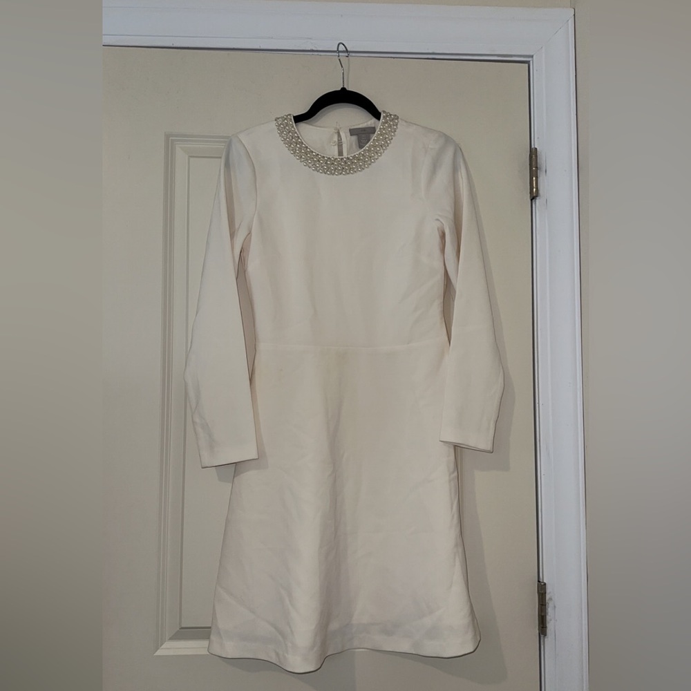 H&M white pearl dress